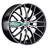 Литой диск Replay MR251 7x17 5x112 ET 48.5 Dia 66.6 (чёрный глянцевый с полированной лицевой частью)