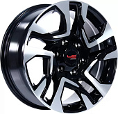 Литой диск LegeArtis Concept TY566 7.5x18 6x139.7 ET 25 Dia 106.1 (черный с полированной лицевой частью)