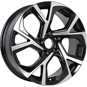 Литой диск RST R 087 6.5x17 5x114.3 ET 45 Dia 54.1 (чёрный с полированной лицевой частью)