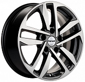 Литой диск Carwel Шунет 1612 6.5x16 5x114.3 ET 43 Dia 67.1 (серый с полированной лицевой частью)