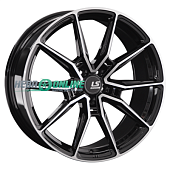 Литой диск LS FlowForming RC58 8.5x20 5x112 ET 35 Dia 66.6 (чёрный глянцевый с полированной лицевой частью)