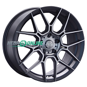 Литой диск LS Wheels LS1265 8x18 114.3xКонус ET 5*114.3 Dia 45 (чёрный глянцевый с полированной лицевой частью)