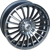 Литой диск NZ SH582 6x14 4x98 ET 35 Dia 58.6 (серый темный глянцевый полностью полированнный)