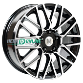 Литой диск Tech Line 739 6.5x17 5x114.3 ET 40 Dia 67.1 (чёрный с полированной лицевой частью)