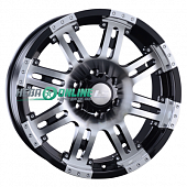 Литой диск LS Wheels LS954 9x20 6x139.7 ET 20 Dia 106.1 (чёрный глянцевый с полированной лицевой частью)