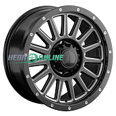 Литой диск LS Wheels LS1347 8.5x17 5x150 ET 30 Dia 110.1 (черный глянцевый с полированными лучами)