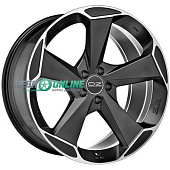 Литой диск OZ Racing Aspen HLT 9x21 5x112 ET 50 Dia 79 (черный матовый + полировка лицевой части спиц)