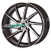 Литой диск PDW 1022 7x16 4x100 ET 30 Dia 60.1 (черный глянецевый с полировкой)