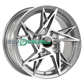 Литой диск Megami MGM-25 6x14 4x100 ET 35 Dia 73.1 (серый темный глянцевый полностью полированнный)