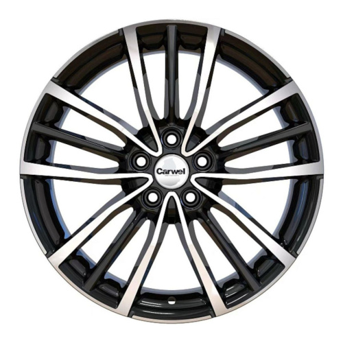 Carwel Крет 1812 7x18 5x114.3 ET 5*114.3 Dia 45 (чёрный глянцевый с полированной лицевой частью)