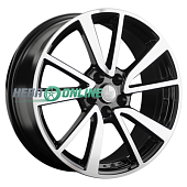 Литой диск LS Wheels LS1334 7.5x18 5x108 ET 33 Dia 60.1 (чёрный глянцевый с полированной лицевой частью)