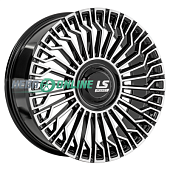 Литой диск LS FlowForming RC99 8.5x18 5x120 ET 30 Dia 72.6 (черный с полированным ободом)