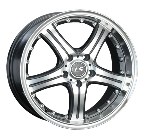 LS Wheels LS322 7.5x17 5x114.3 ET 45 Dia 73.1 (серый темный глянцевый полностью полированнный)