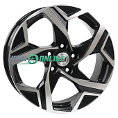 Литой диск RST R 227 7x17 5x110 ET 46 Dia 63.4 (черный с полированной лицевой частью)