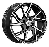 Литой диск Wheels UP Up115 6.5x15 4x100 ET 40 Dia 60.1 (черный с полированной лицевой частью)