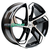 Литой диск RST R 037 7x17 5x112 ET 40 Dia 57.1 (черный с полированной лицевой частью)