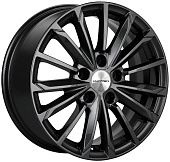 Литой диск Khomen KHW1611 6.5x16 5x114.3 ET 50 Dia 67.1 (черный с полированной лицевой частью)