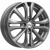 Литой диск iFree Панган 6x16 4x100 ET 45 Dia 60.1 (чёрный глянцевый с полированной лицевой частью)