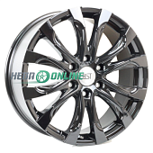 Литой диск RST R 022 8x20 6x139.7 ET 60 Dia 95.1 (чёрный с полированной лицевой частью)