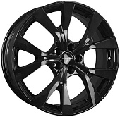 Литой диск Khomen KHW 1906 7x19 5x108 ET 36 Dia 65.1 (черный с полировкой)