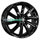 Литой диск Khomen KHW1507 6x15 5x100 ET 5*100 Dia 38 (чёрный глянцевый с полированной лицевой частью)