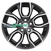 Литой диск Khomen KHW1713 7x17 5x114.3 ET 45 Dia 67.1 (серый с полированной лицевой частью)