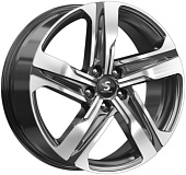 Литой диск КиК Premium Series КР004 7.5x19 5x114.3 ET 49 Dia 67.1 (серебристый темный с полированной лицевой частью)