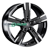 Литой диск Replay CHG20 7.5x18 5x110 ET 46 Dia 63.3 (чёрный глянцевый с полированной лицевой частью)