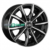 Литой диск LS Wheels LS786 6x16 4x100 ET 41 Dia 60.1 (чёрный глянцевый с полированной лицевой частью)