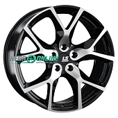 Литой диск LS FlowForming RC12 8.5x20 5x120 ET 45 Dia 72.6 (чёрный глянцевый с полированной лицевой частью)