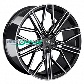 Литой диск LS Forged LS FG08 10.5x22 5x112 ET 31 Dia 66.6 (чёрный глянцевый с полированной лицевой частью)