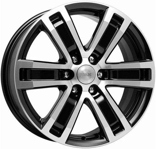 КиК R7 -Рольф 7.5x17 6x139.7 ET 25 Dia 106.1 (черный с полированной лицевой частью)