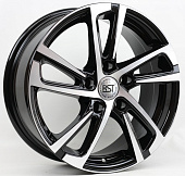 Литой диск RST R 046 6.5x16 5x114.3 ET 46 Dia 67.1 (черный с полированной лицевой частью)