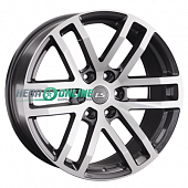 Литой диск LS Wheels LS1279 9x18 6x139.7 ET 25 Dia 67.1 (серый темный глянцевый полностью полированнный)