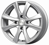 Литой диск Скад Мальта 6x15 4x100 ET 46 Dia 54.1 (чёрный глянцевый с полированной лицевой частью)
