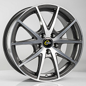 Литой диск Cross Street СR-17 6x15 4x98 ET 32 Dia 58.6 (чёрный глянцевый с полированной лицевой частью)