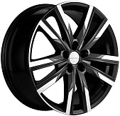 Литой диск Khomen KHW1905 7.5x19 5x120 ET 41 Dia 59.5 (черный с полировкой)