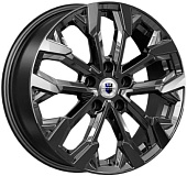 Литой диск КиК Морейн (КС1046) 6.5x17 114.3xКонус ET 5*114.3 Dia 50 (черный с полированной лицевой частью)