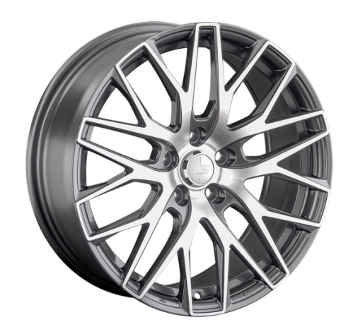 LS Wheels LS1361 7.5x17 5x108 ET 33 Dia 60.1 (серый темный глянцевый полностью полированнный)