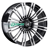Литой диск LS Forged LS FG18 9x22 6x139.7 ET 28 Dia 78.1 (чёрный глянцевый с полированной лицевой частью)