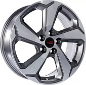 Литой диск LegeArtis Concept TY567 7x18 5x114.3 ET 45 Dia 60.1 (чёрный глянцевый с полированной лицевой частью)