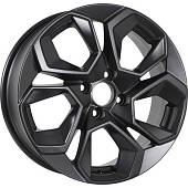 Литой диск KDW KD1620 6.5x16 4x100 ET 45 Dia 60.1 (чёрный глянцевый с полированной лицевой частью)