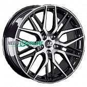 Литой диск LS Forged LS FG04 8x18 5x112 ET 38 Dia 66.6 (чёрный глянцевый с полированной лицевой частью)