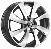 КиК KC893 6x16 100xКонус ET 4*100 Dia 49 (черный с полированной лицевой частью) Литой диск КиК KC893 6x16 100xКонус ET 4*100 Dia 49 (черный с полированной лицевой частью)