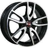 Литой диск Alcasta M57 6.5x16 4x100 ET 36 Dia 60.1 (чёрный глянцевый с полированной лицевой частью)