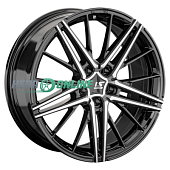 Литой диск LS FlowForming RC76 8x20 5x120 ET 40 Dia 72.6 (чёрный глянцевый с полированной лицевой частью)