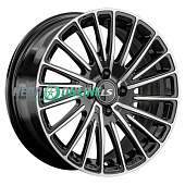 Литой диск LS Wheels LS1356 7x16 4x98 ET 28 Dia 58.6 (чёрный глянцевый с полированной лицевой частью)
