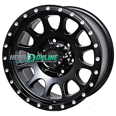 Литой диск PDW M2 5220 9x17 5x150 ET  Dia 110.1 (черный матовый с глянцевой черной полировкой лицевой части и черной гравировкой)