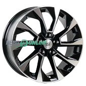 Литой диск RST R 177 7x17 5x114.3 ET 45 Dia 54.1 (черный с полированной лицевой частью)