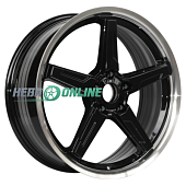 Литой диск RST R149 7.5x19 5x114.3 ET 45 Dia 67.1 (черный с полированным ободом)